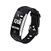 AGPTEK Fitness Tracker Activity Smart Bracelet with Heart Rate / Sleep Monitor, IPX7 Waterproof Bluetooth 4.0 Touch Screen Smart Wristband for IOS Android Phone, Black