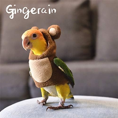 Amazon Gingerain鳥用飛行服 おうむオウム服 オウム飛行服 鳥の飛行スーツ 鳥の飛行服 鳥用の服 インコ用服 服を着たオウム かわいいオウム 新しい 創造的 ペットの鳥の服オウムの服調整可能 インコの服 おうむのおもちゃ 洗濯可能 柔軟性 通気性 着心地良い 快適