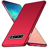 Samsung Galaxy S10 Plus Case, Almiao [Ultra-Thin] Minimalist Slim Protective Phone Case Back Cover for Samsung Galaxy S10 Plus (Smooth Red)