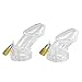 Chastity Device for Men, Chastity Cages, Cock Cage with Chastity Lock and Key, Transparent, 6000S