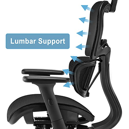 SUNNOW Ergonomic Office Chair High Office Mesh Chair with 3D Lumbar