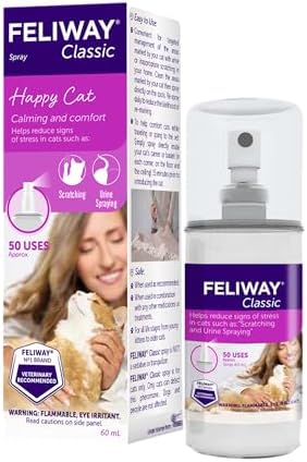 Feliway Cat Calming Pheromone Spray (60ML), #1 Vet Recommended