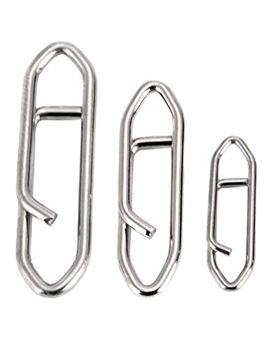Facikono Power-Clips, 60 Stück, Edelstahl, Schnellwechsel-Druckknöpfe, Tackle Connector 50/75/56,7 kg