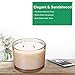 CHLOEFU LAN Elegant Sandalwood Scented Candle 2-Wick Long Burning (13 oz) Strong Fragrance Soy Aromatherapy Candle for Home Wedding Decorative,Relaxing and Gifts(Sandalwood)thumb 2