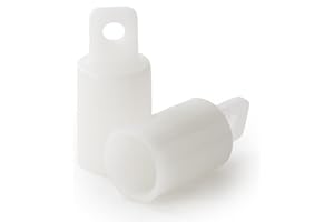 Pinehurst Crafts Decorative Plastic End Caps for 1/2" Dowel Rods, Great for Display Banners, Retail Signs, Wall Hangings & More, White, Pack of 8