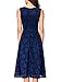 Noctflos Woman’s V Neck Floral Lace Cocktail Dress for Party Wedding Guest, Sleeveless