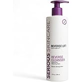 Serious Skincare Anti-Aging Reverse Lift Supportive Cleansing Balm, Hydrating Face Wash, Gentle Cleanser for Dry, Mature, Thin, Fragile Skin, Peptides - 12 Fl. Oz.