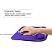 NEX Mouse Pad Wrist Rest Pad Comfortably Made of Memory Foam for Surfing and Gaming (Purple)