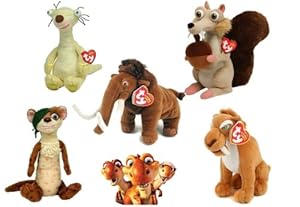 Amazon.com: TY Beanie Babies Ice Age Set of 5 - Scrat Manny Sid Diego