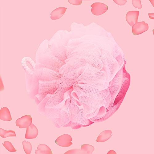 Fuxury FU Global Pouf 5 Inch Mesh Shower Sponge Bath Lily Pack of 8 - Thumbnail 3