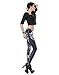 HDE Women's Funky Digital Print Design Graphic Stretch Footless Fashion Leggings (Dark Bionic Legs, XL)