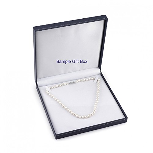 THE PEARL SOURCE 14K Gold Round Genuine White Japanese Akoya