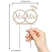 Mr & Mrs Cake Topper For Wedding Anniversary Rings Crystal Rhinestone Party Decoration (Gold)
