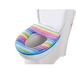 Hwjmy Comfortabele toiletzitting Zachte Doek Wasbaar Deksel Top Cover Pad Badkamer Warmer Winter Toilet Seat Cover…