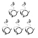 GoodQbuy G Shape Clip-Ear walkie Talkie Headset Earpiece with PTT is Compatible with Cobra Walkie Talkie MT200 MT525 MT550 PR375 PR385 CX105 CX112 CXT145 CXT235 CXT345 CXT545 CXR925 1-pin (5 Pack)