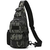 SHUIMNH Sling Bag Crossbody Backpack for Men,Handiness Skiing Sling Bag, Lightweight Daypack for Hiking Travel (Black 2)