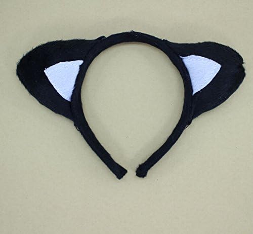 Cute Animal Ears Headband Kids Party Monkey Mouse Spotted Dog Giraffe a Lot A390 (5PCS-#8 BLACK CAT)
