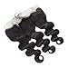 ISEE Hair 14 Inch Brazilian Body Wave Virgin Human Hair Free Part 134 Full Lace Frontal Closure, Bleach Knots with Unprocessed 100% 8A Baby Hair, Full Bottom, Ear to Ear, Natural Color