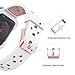 Case and Band Compatible with Watch Series 3/2/1 38mm, Silicone Strap with Ventilation Holes and Shock Resistant Bumper Cover Replacement for Watch Series 3/2/1