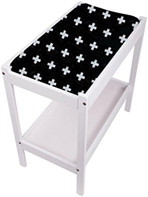 Bambella Designs Diaper Changing Mat Cover - Black Crosses