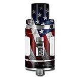 Skin Decal Vinyl Wrap for Smok Micro TFV8 Baby Beast Tank Vape Mod stickers skins cover/ American Flag distressed