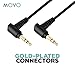 Movo MC1 3.5mm Audio Cable - Dual Male 3.5mm TRS Cable for Audio Mixers, Microphones, Cameras, Recorders, Car Speakers, and More