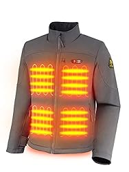 PTAHDUS Men's Heated Jacket Soft Shell with Hand
