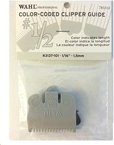 PROFESSIONAL COLOR-CODED COMB ATTACHMENT : Wahl Professional Color-Coded Clipper Guide / Comb Attachment #1/2, 1/16", 1.5mm : Wahl