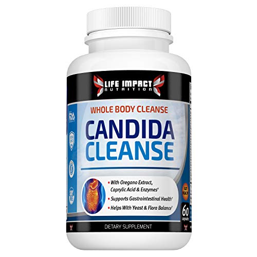Candida Cleanse – 100% Money Back Guarantee – Extra Strength Yeast Infection Treatment – With Herbs, Antifungals, Enzymes, Probiotics – Kills Candida, Prevents Reoccurrence (60 Ct)