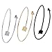 MECOO Womens Fadeless Charm Bangle Hypoallergenic Arrow Bracelet Silver＆Gold＆Black 3 Kinds for Choose (3 PCS Mix)