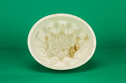 Impressive Stoneware Gadrooned Kitchen White MOULD Antique Victorian 19th Century English LS