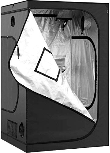 iPower GLTENTM1A Hydroponic Water-Resistant Grow Tent, 48" x 48" x 78", BLACK