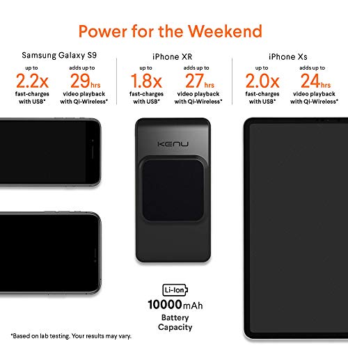 Kenu Bingebank Power Bank Wireless Charger + Kickstand All Wireless