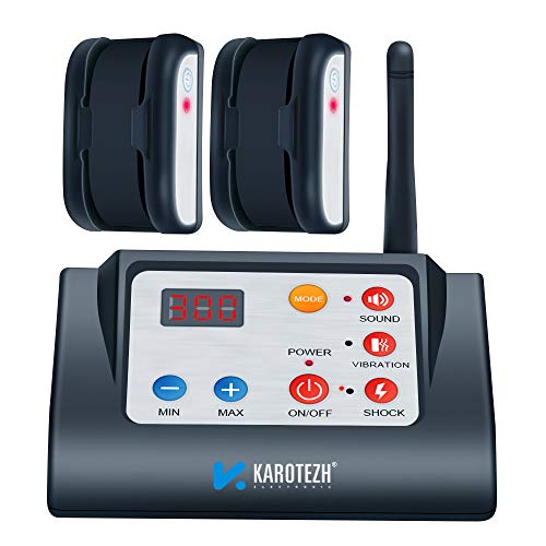 image for KAROTEZH 2 in 1 Electric Dog Fence Training Collar, Electric Shock Col