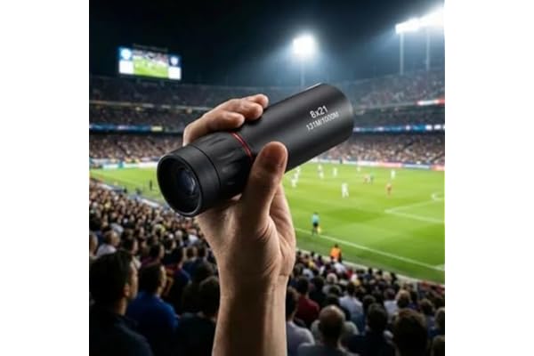 8x21 HD Optical Monocular Telescope, High Power & Clear Vision Pocket Scope, Mini Monoculars for Men Women, Outdoor Gear for Camping, Hunting, Sports, Travel