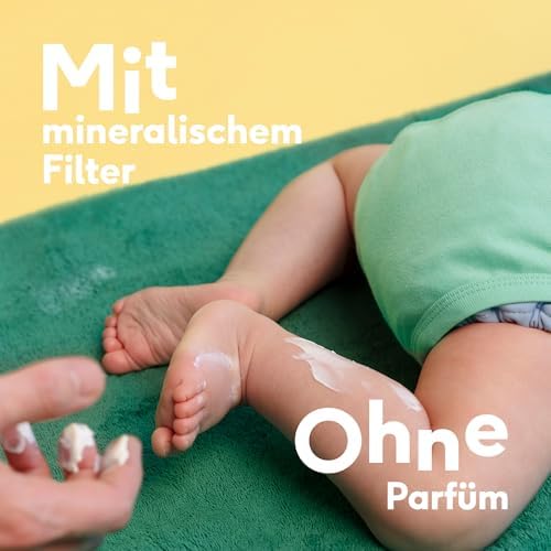 - Sonnencreme auf mineralischer Basis - für Baby & Kind - LSF 50-0% Parfüm - Creme ohne Octocrylene - UVA und UVB Schutz - Wasserresistent - Dermatologisch Getestet - Ohne Mikroplastik - 30ml