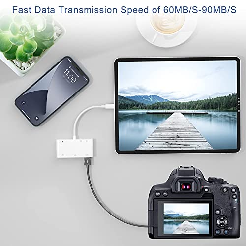USB Camera Adapter for iPhone,USB OTG Camera Connection Kits Adapter