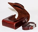 PU Leather Camera Case Protecting Bag with Shoulder Strap for Ricoh GR 16.2 MP Digital Camera (Dark Brown)