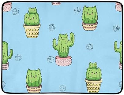 Wyywcy Dessin Animé Mignon Cactus Cat Modèle Vecteur Modèle