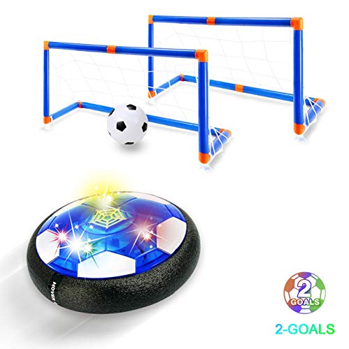 Kids Toys Hover Soccer Ball - 2019 Updated Rechargeable LED Air Power Soccer Set with 2 Goals and an Inflatable Ball, Indoor Toddler Toys for 3,4,5,6 -14 Year Old Boys Girls (Rechargeable Version) - Thumbnail 6