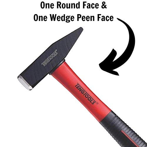 Teng Tools 800 Gram Cross Peen Engineers Hammer With One Round Face & One Wedge Peen Face - HMEG800