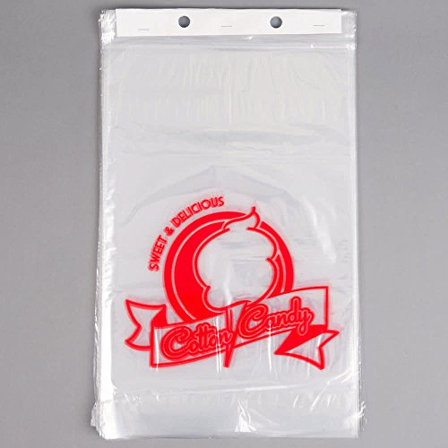 Carnival King 202502504 11 1/2" x 19 1/2" Printed Cotton Candy Bag - 100/Pack