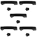 Door Handle Black Exterior Outside Front & Rear Set of 5 for 06-10 Hummer H3 H3T