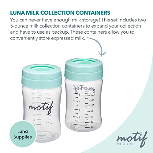 Motif Medical, Breast Milk Storage and Collection Bottles with Sealing Disc, BPAFree Plastic