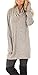 ETCYY Women's Long Sleeve Pullover Sweatshirt Button Cowl Neck Casual Tunic Tops,Gray,X-Large