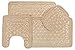 Bathroom Rug Mat Set 4-Piece Memory Foam - Extra Soft Anti-Slip Shower Large Bath Rugs – Perfect Combination of Luxury and Comfort - Beige