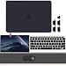 GMYLE MacBook Air 13 Inch Case 2018 Release A1932 with Touch ID Retina Display, Plastic Hard Shell, Keyboard Cover, Screen Protector, Webcam Cover, Anti Dust Plugs Set for Newest Macbook Air 13, Black primary