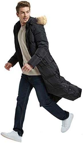 店内限界値引き中 セルフラッピング無料 ロモハナガ 防寒性抜群 父親 ダウンコート 90 ダウン 超ロング 大きいサイズ メンズ ビジネス ダウンジャケット ロングコート 冬服 ベンチコート 柔らかい フード取り外し可能 リアルファー 無地 防寒性 黒