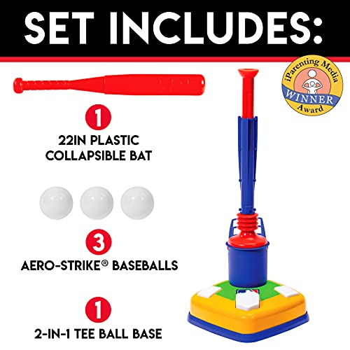 Franklin Sports Kids Teeball Tee 2in1 Super Star Batter Youth
