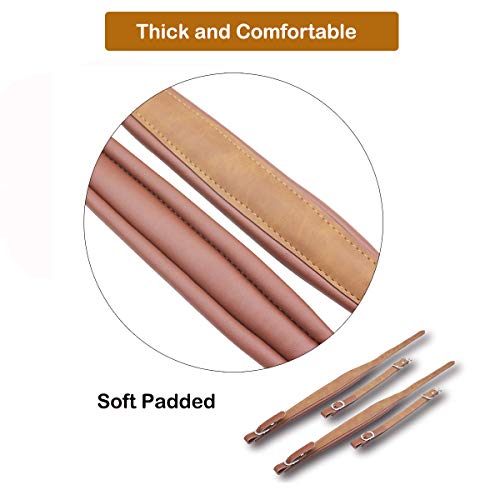 Accordion Straps,1Pair Soft PU Leather Accordion Shoulder Harness Strap with Adjustable Buckles for 16-120 Bass Accordions